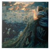 "Twilight Fantasy" von Edward Robert Hughes Fliese (Vorderseite)