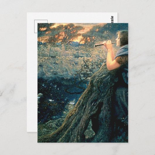 "Twilight Fantasy" von Edward Robert Hughes Postkarte (Vorne/Hinten)