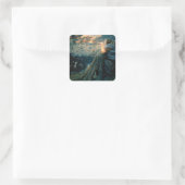 "Twilight Fantasy" von Edward Robert Hughes Quadratischer Aufkleber (Tasche)
