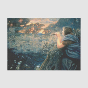 "Twilight Fantasy" von Edward Robert Hughes Seidenpapier