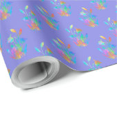 Twilight Floral Clumps Geschenkpapier (Rolleneckpunkt)