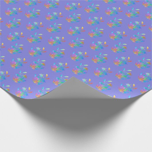 Twilight Floral Clumps Geschenkpapier (Ecke)