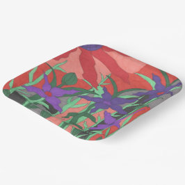 Twilight Floral Garden Pappteller