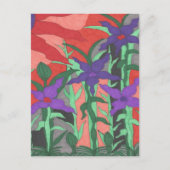 Twilight Floral Garden Postkarte (Vorderseite)