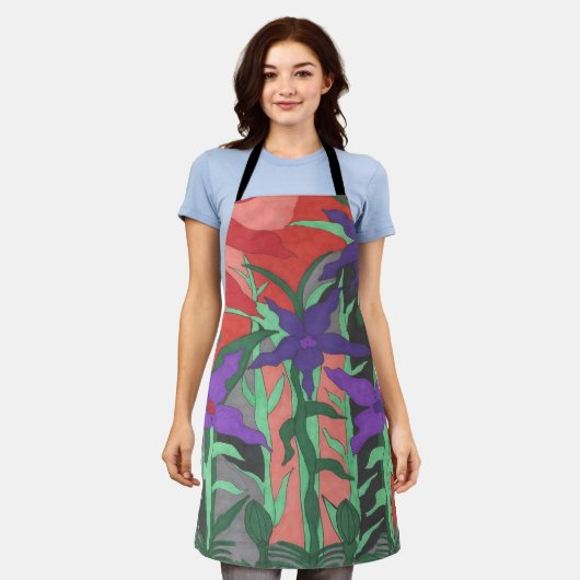 Twilight Floral Garden Schürze (Getragen)