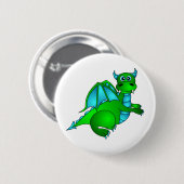 Twilight Flug - niedlicher grüner u. blauer Drache Button (Vorne & Hinten)