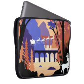 Twilight Forest Christmas Santa Sleigh Laptopschutzhülle (Vorne Rechts)