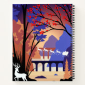 Twilight Forest Christmas Santa Sleigh Notizblock (Rückseite)