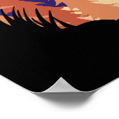 Twilight Forest Christmas Santa Sleigh Poster (Ecke)