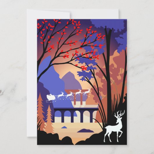 Twilight Forest Weihnachten Santa Schlitten Ankündigung (Vorderseite)