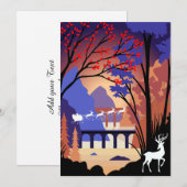 Twilight Forest Weihnachten Santa Schlitten Ankündigung (Vorne/Hinten)