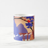 Twilight Forest Weihnachten Santa Schlitten Kaffeetasse (Mittel)