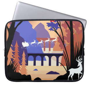 Twilight Forest Weihnachten Santa Schlitten Laptopschutzhülle