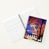 Twilight Forest Weihnachten Santa-Schlitten Notizblock (Innenseite)