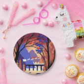 Twilight Forest Weihnachten Santa Schlitten Pappteller (Party)