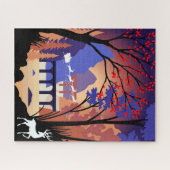 Twilight Forest Weihnachten Santa Schlitten Puzzle (Horizontal)