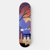 Twilight Forest Weihnachten Santa Schlitten Skateboard (Vorderseite)