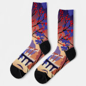 Twilight Forest Weihnachten Santa Schlitten Socken (Linkes Detail)