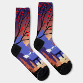 Twilight Forest Weihnachten Santa Schlitten Socken (Rechts)