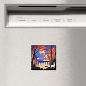 Twilight Forest Weihnachts-Santa-Schlitten Magnet (In Situ (Geschirrspüler))