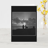 TWILIGHT FUN (black background) Card Karte (Gelbe Blume)