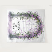 Twilight Garden Arch Wedding Background Wandteppich (Vorderseite (Horizontal))