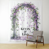 Twilight Garden Arch Wedding Background Wandteppich (Beispiel)