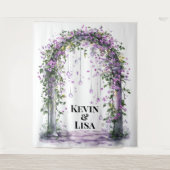 Twilight Garden Arch Wedding Background Wandteppich (Vorderseite)