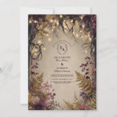 Twilight Garden mit Golden Ferns Einladung (Vorderseite)