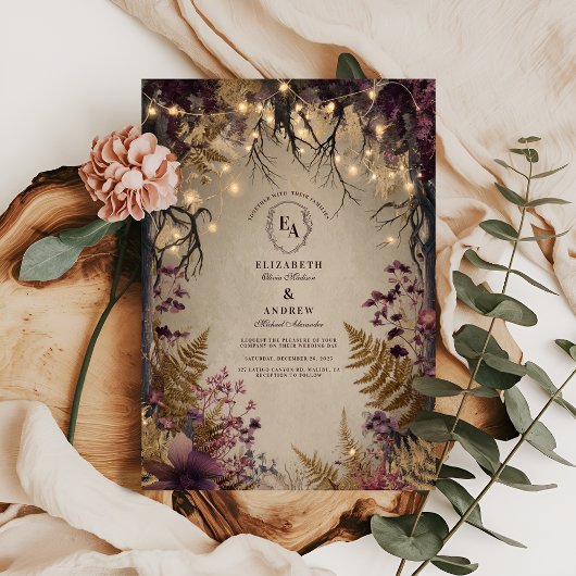 Twilight Garden mit Golden Ferns Einladung