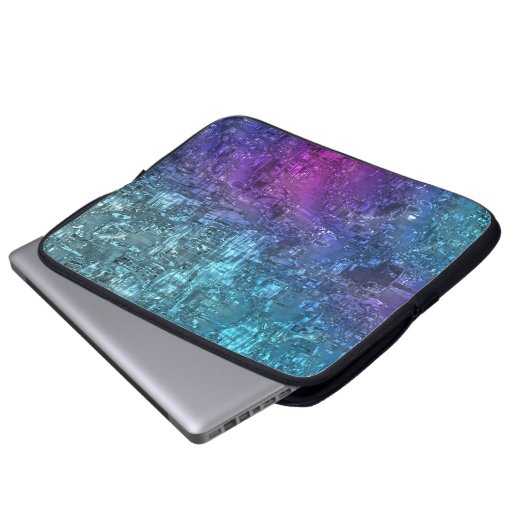 Twilight Geometric Abstrakt Art Notebook-Case Laptopschutzhülle (Vorne Knopf)