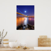 Twilight, George Washington Bridge, Palisades, NJ. Poster (Küche)