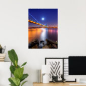 Twilight, George Washington Bridge, Palisades, NJ. Poster (Heimbüro)