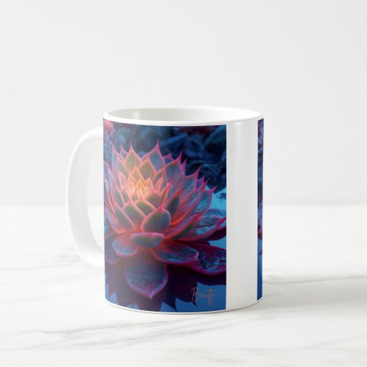 Twilight Glow Lila Sukkulent Kaffeetasse (Vorderseite Links)