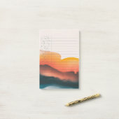 Twilight Gradient: Tinte & Sky Post-it Klebezettel (Auf Schreibtisch)