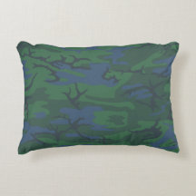Twilight Green Camouflage Throw Kissen