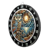 Twilight Guardian Owl Dartboard Art Dartscheibe (Vorderseite rechts)