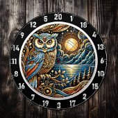 Twilight Guardian Owl Dartboard Art Dartscheibe