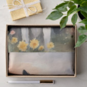 Twilight Harmony: Border Collie Decoupage Seidenpapier (Geschenk)