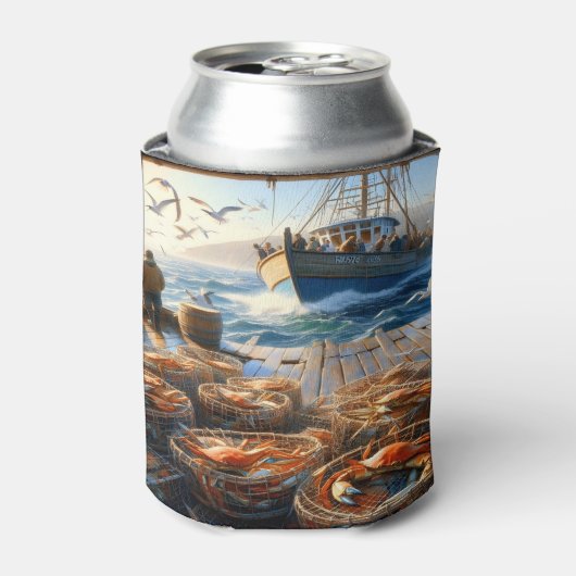 Twilight Harvest Fischer sammeln Krebse Dosenkühler (Kanne Vorderseite)