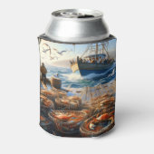 Twilight Harvest Fischer sammeln Krebse Dosenkühler (Kanne Rückseite)