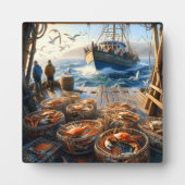 Twilight Harvest Fischer sammeln Krebse Fotoplatte (Vorderseite)