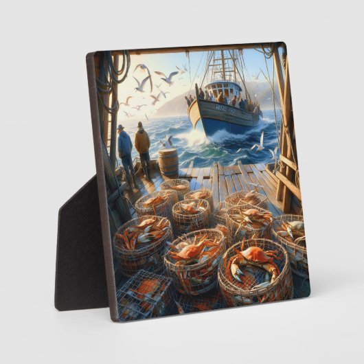 Twilight Harvest Fischer sammeln Krebse Fotoplatte (Vorderseite)