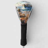 Twilight Harvest Fischer sammeln Krebse Golf Headcover (Vorderseite)