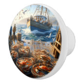 Twilight Harvest Fischer sammeln Krebse Keramikknauf (Rechts)