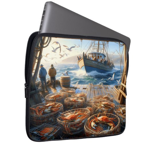 Twilight Harvest Fischer sammeln Krebse Laptopschutzhülle (Vorne Rechts)
