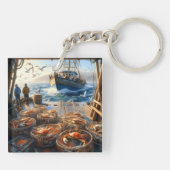 Twilight Harvest Fischer sammeln Krebse Schlüsselanhänger (Rückseite)