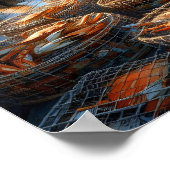 Twilight Harvest Fishermen sammeln Krabben 16x12 Poster (Ecke)