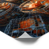 Twilight Harvest Fishermen sammeln Krebse 12x16 Poster (Ecke)