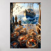 Twilight Harvest Fishermen sammeln Krebse 24x36 Poster (Vorne)